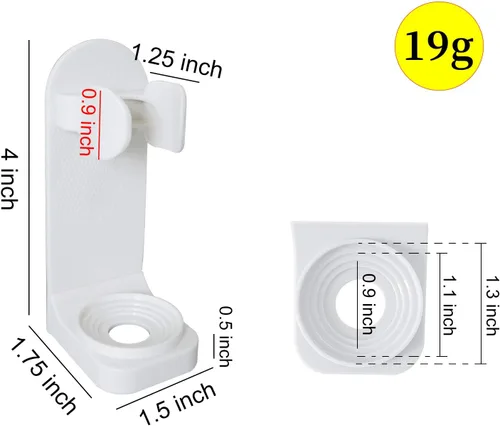 Miniatura 4 de Andiker Soporte para cepillo de dientes eléctrico montado en la pared, ahorra espacio para mantener el secado (3 piezas)