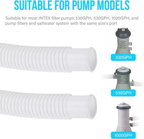 Miniatura 3 de Manguera de bomba de piscina para piscinas sobre el suelo, paquete de 2 accesorios de manguera de filtro de piscina de 1.25 pulgadas de diámetro