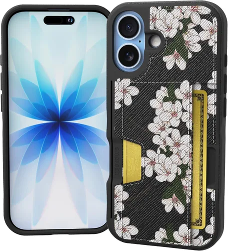 Miniatura 41 de Smartish Funda tipo cartera para iPhone 13 Pro – Wallet Slayer Vol. 2 [delgada + protectora] tarjetero con función atril - Black Tie Affair