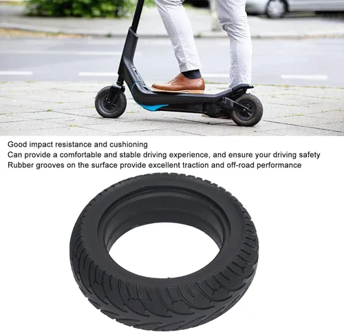 Miniatura 3 de Neumático de repuesto sólido de poliuretano de 10 x 3.0 pulgadas para scooter eléctrico, alta tracción, amortiguación de impacto, compatible