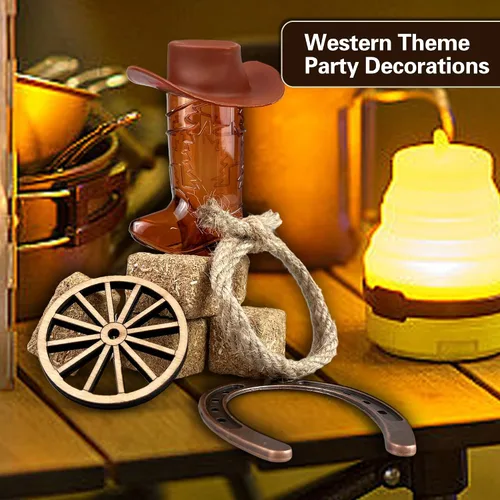 Miniatura 4 de Western Centerpieces Western Party Decorations for Craft Birthdays Weddings and Cowboy parties