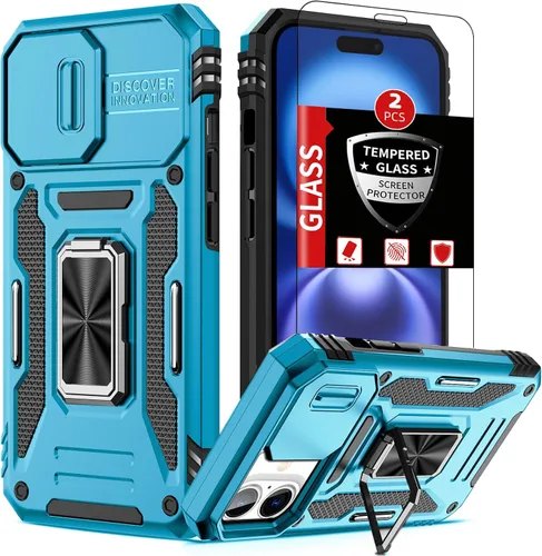Miniatura 42 de Funda para iPhone 12 Pro Max con 2 protectores de pantalla, cubierta deslizante integrada para cámara para 12Pro Max, funda para teléfono