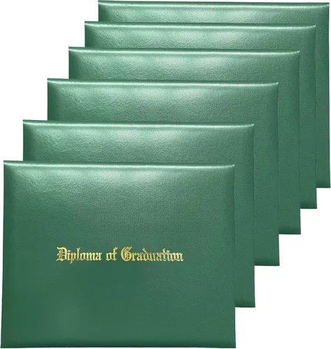 Miniatura 22 de MyGradDay Cubierta de diploma impresa 8.5x11 titular del diploma de graduación cubierta de cuero liso tamaño carta negro