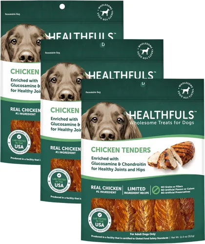 Miniatura 10 de Healthfuls Chicken Tenders - Golosinas para perros, 11 onzas