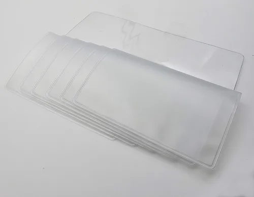 Miniatura 7 de QULSE - Juego de 2 insertos transparentes de alta calidad para cartera, Checkbook 6 Página, Minimalista