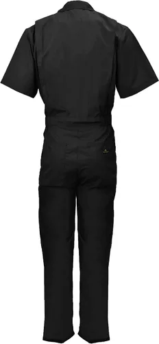 Miniatura 3 de Natural Uniforms Overol de manga corta con cremallera para hombre, resistente a las manchas y a las arrugas