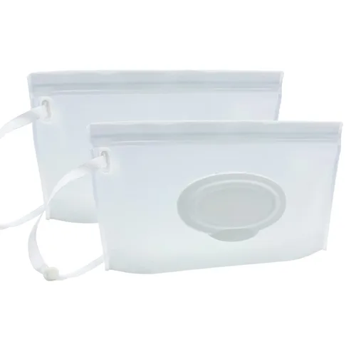 Bolsa portátil recargable para toallitas húmedas, soporte y estuche para toallitas de viaje reutilizables, contenedor ligero para toallitas