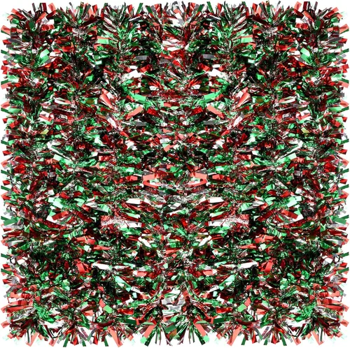 Miniatura 12 de Guirnalda de Oropel de Navidad de 26.2 pies Negra de Halloween Guirnalda Metálica para Árbol Decoraciones Colgantes de Oropel con Brillantina