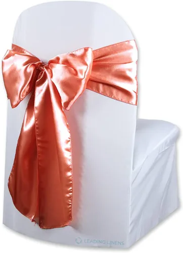 Miniatura 21 de Funda de satén para silla con lazo – Elegantes fajas para bodas, banquetes, recepciones, eventos especiales, restaurantes y fiestas – 28 opciones