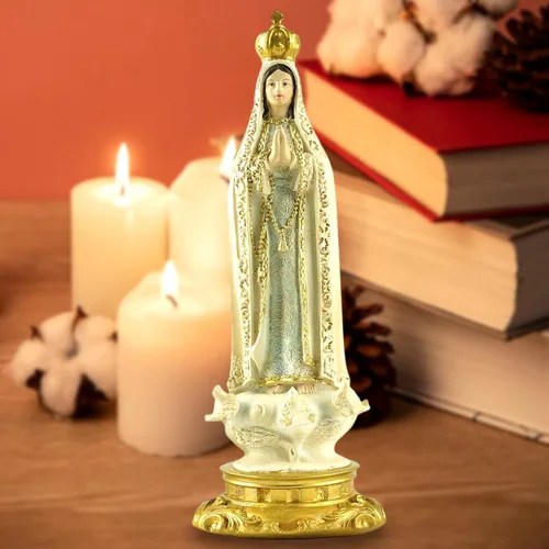 Miniatura 2 de Estatua católica de la Virgen María, estatua de resina de decoración religiosa, colección de Nuestra Señora de Gracia y uso doméstico, 4.72 pulgadas