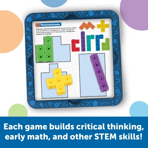 Miniatura 3 de Learning Resources MathLink® Cubes Desafío de Rompecabezas Cerebral, 80 Piezas, Edades 5+, Cubos de Enlace, Cubos Conectores, Elemento Manipulativo