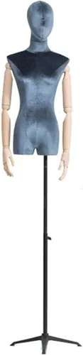 Soporte de exhibición de maniquí, modista femenina, maniquíes, muestra la altura del pecho, base de trípode ajustable para disfraz, joyería