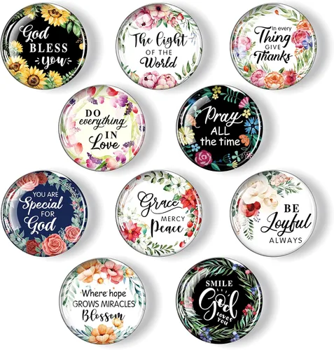 Miniatura 7 de Weewooday 10 imanes de nevera inspiradores 2026 para refrigerador, regalo de graduación, lindo motivacional, divertido, floral, decoración magnética