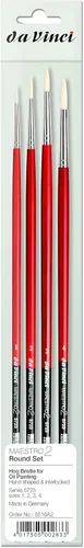 Miniatura 3 de da Vinci Brushes 7182 - Juego de pinceles planos (tamaño 2, 4, 6, 8), color negro 4