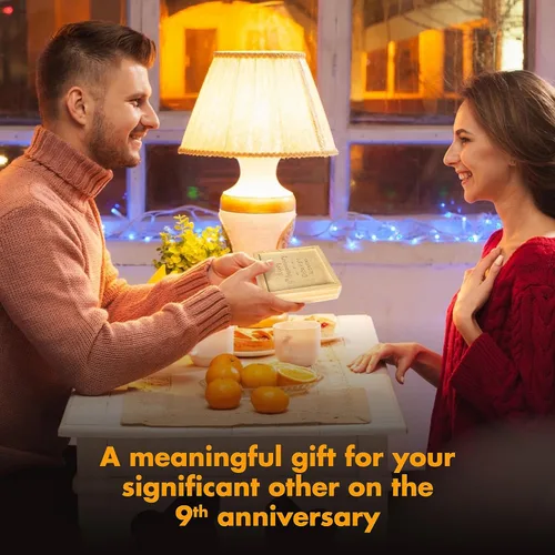 Miniatura 3 de Regalos de aniversario de 9 años de madera de STOFINITY para él y ella - Regalos de 9º aniversario para marido y esposa, regalo de recuerdo de boda