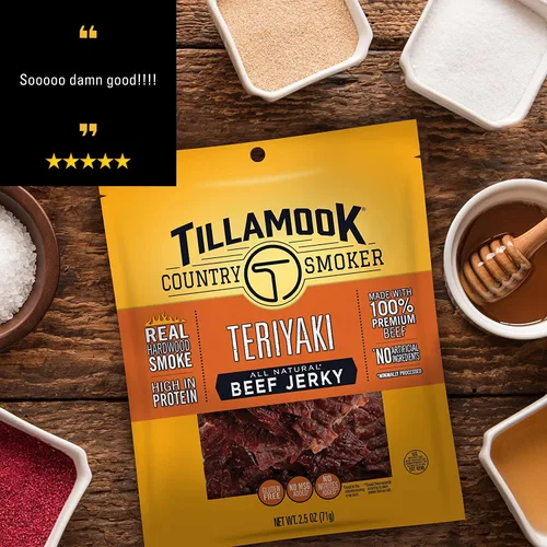 Miniatura 6 de Tillamook Country Smoker Tillamook Real Hardwood Smoked Old Fashioned Silver Dollar - charqui de carne de vacuno