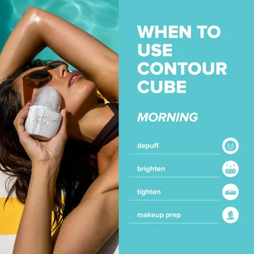 Miniatura 8 de Contour Cube Mini rodillo de hielo revolucionario para esculpir y deshinchar - Rodillo de hielo facial y masajeador - Molde de hielo para la cara