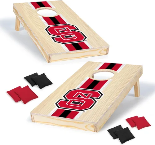 Miniatura 20 de Wild Sports College - Juego de cornhole de madera maciza de 1 x 2 pies con impresión directa HD gráficos del equipo, tamaño de viaje