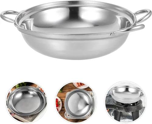 Miniatura 8 de GANAZONO Sartén Sartén 2pcs Cocina Olla Ramen Fideos Olla Antiderrames Todos los días Mariscos Seafood Dry Thicken Chef Wok Ramyun Cooker 10.2 in