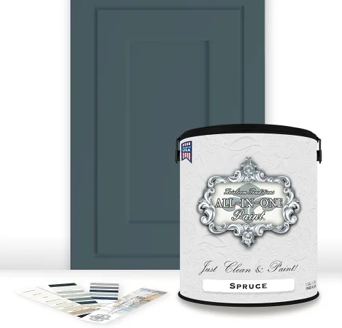 Miniatura 120 de Pintura TODO EN UNO, Abbey (gris cálido), Muestra de 8oz - Pintura duradera para gabinetes y muebles. Imprimación y capa superior incorporadas,
