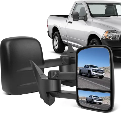 Miniatura 30 de ECCPP Juego de espejos de remolque, reemplazo en pareja, compatible con Chevy Silverado 1500 2500 HD 3500 Suburban 1500 2500 Tahoe para GMC Sierra