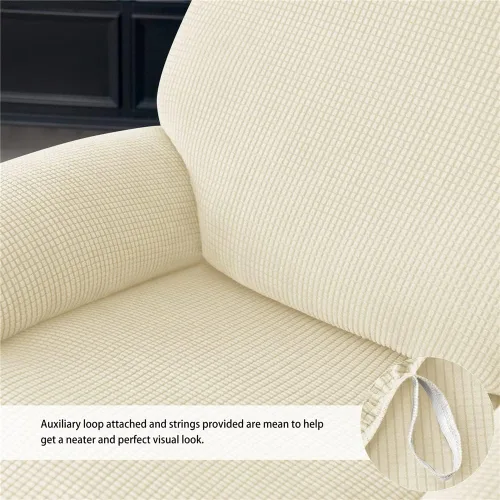 Miniatura 5 de LazyBoy - Funda de sofá reclinable jacquard, fundas elásticas antideslizantes para sillas reclinables, 4 piezas, protector de muebles para sillón