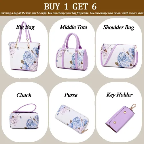 Miniatura 2 de 2E-youth Designer Purses and Handbags for Women Satchel Shoulder Bag Tote Top Handle Bag