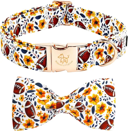 Miniatura 20 de Elegante collar para perro con moño Floral Vintage, cómoda pajarita para perro, collar de perro con lazo Collar ajustable para perros pequeños