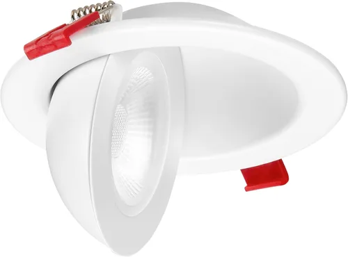 Miniatura 3 de Maxxima Foco flotante LED empotrable ultrafino giratorio de 4 pulgadas, 900 lúmenes, 5 CCT seleccionables 2700 K/3000 K/3500 K/4000 K/5000 K, Blanco
