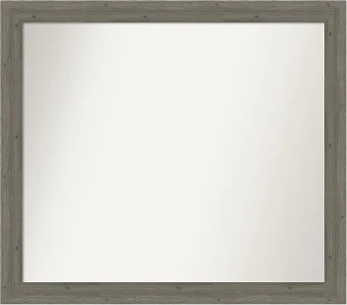 Miniatura 371 de Amanti Art Espejo de pared personalizado no biselado (24.5 x 24.5 pulgadas), marco gris marrón alta, varios tamaños personalizados, espejo de baño