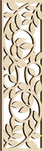 Miniatura 10 de 9 3/8"W x 24 3/8"H x 1/4"T Utica Decorativo Fretwork Madera Paneles de Pared, Abedul