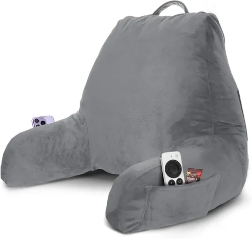 Miniatura 42 de Nestl Almohada de lectura para niños y adolescentes con espuma viscoelástica triturada, almohadas de respaldo para leer, ver y jugar, uso
