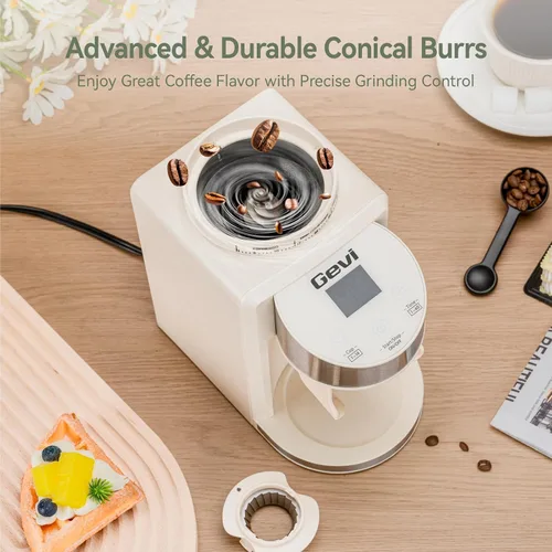Miniatura 6 de Máquina de Espresso Gevi 20 Bar con Molinillo, Juego de Cafetera Espresso Profesional con 35 Configuraciones de Molienda Precisas, Máquinas