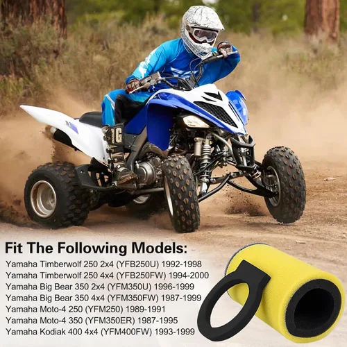 Miniatura 6 de LOCOPOW Filtro de aire 1YW-14451-00-00 para Yamaha Big Bear 350 Kodiak 400 Timberwolf 250 YFB250 Moto-4 250 350 YFM400 4x4 YFM250 1987-2000