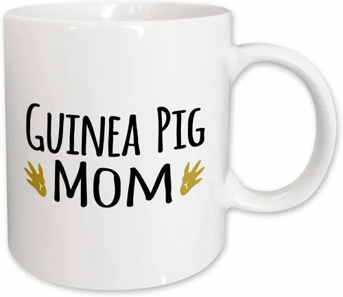 3dRose mug_154048_1 Taza de cerámica de cerámica con huellas de patas marrones para dueños de mascotas, dueños de mascotas, con huellas de patas