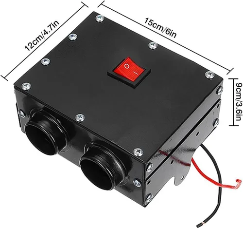 Miniatura 6 de Calentador de Coche - TOPMELON Descongeladores de Parabrisas Desempañador de Coche 12V 500W Calentador de Coche 2 en 1 Calentadores Portátiles