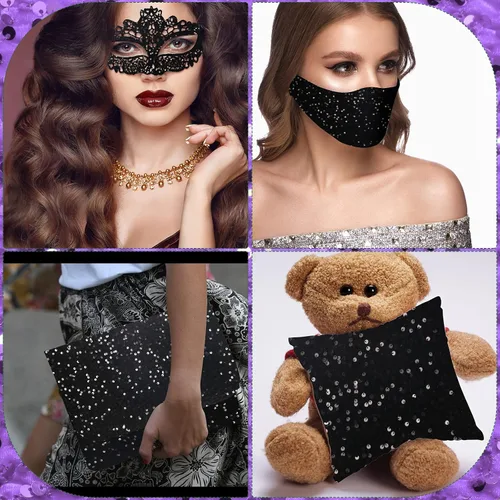 Miniatura 8 de Tela de terciopelo de lentejuelas por yarda, tela elástica brillante para coser mantel con purpurina brillante para vestido de mesa, accesorios
