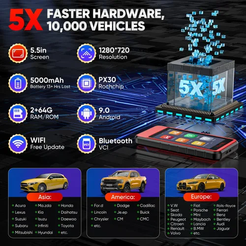Miniatura 9 de Autel Escáner MaxiDiag MD909 PRO OBD2, lector de códigos de automóvil MD909PRO 2026, herramienta de diagnóstico de todos los sistemas, 11 servicios
