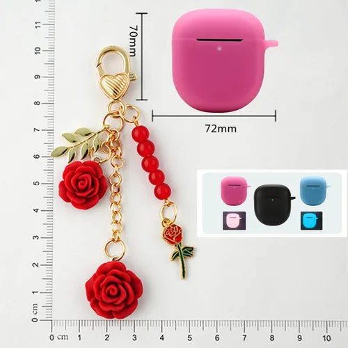 Miniatura 4 de Funda para auriculares Bose QuietComfort II 2022, bonitos auriculares Bose 2 de silicona suave a prueba de golpes funda protectora para nuevos Rojo