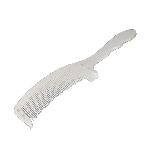 Miniatura 3 de Peine de peluquero Clipper, S en forma de longitud de corte diferente curva Clipper Peine Top plano para salón (blanco)
