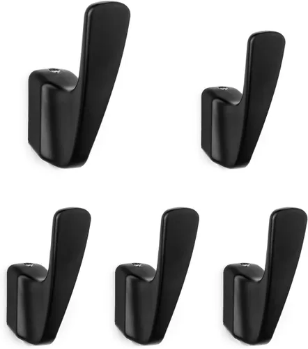 Miniatura 9 de Paquete de 5 ganchos para abrigos, ganchos de pared, ganchos para abrigos de montaje en pared, soporte de ganchos de pared de metal para colgar
