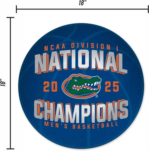 Miniatura 5 de Rico Industries NCAA Florida Gators 2025 - Banderín de baloncesto de corte en forma de campeones nacionales de baloncesto para hombre, decoración