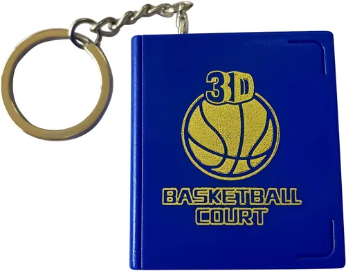 Libro desplegable 3D en miniatura de juguetes de escena de baloncesto, lindo llavero para niños, mochila de juego de baloncesto 3D para hombres y