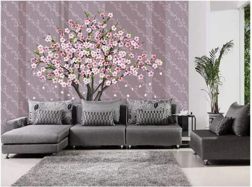 Mural de pegatina removible para decorar el hogar Bonito árbol de cerezo en flor