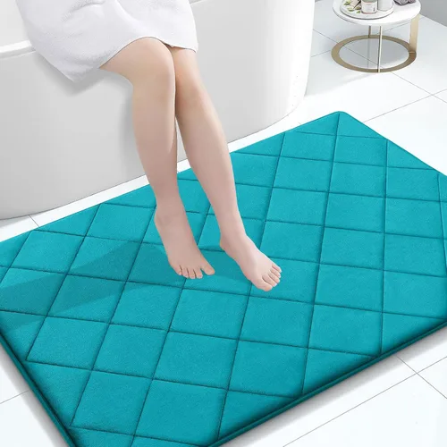 Miniatura 64 de OLANLY Tapete de baño de espuma viscoelástica de 24 x 16 pulgadas, ultra suave y absorbente, lavable a máquina, cómodo tapete de baño para suelo