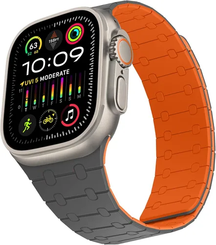 Miniatura 20 de Compatible con correa de Apple Watch de 49mm 46mm 45mm 44mm 42mm 41mm 40mm 38mm, correa de bucle magnético ajustable de silicona para iWatch Ultra