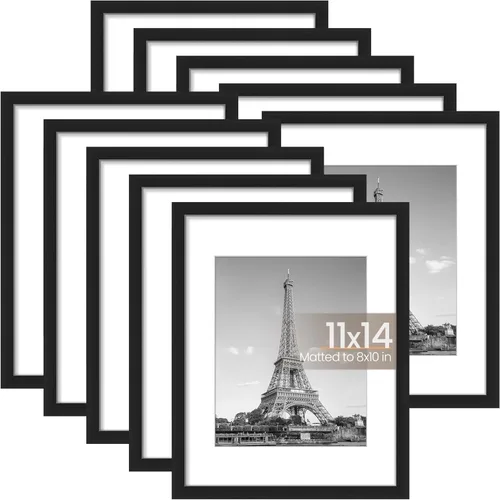 Miniatura 14 de upsimples - Juego de 10 portarretratos de 8 x 10 pulgadas, para fotos de 5 x 7 pulgadas con paspartú o 8 x 10 pulgadas sin él, collage de varios