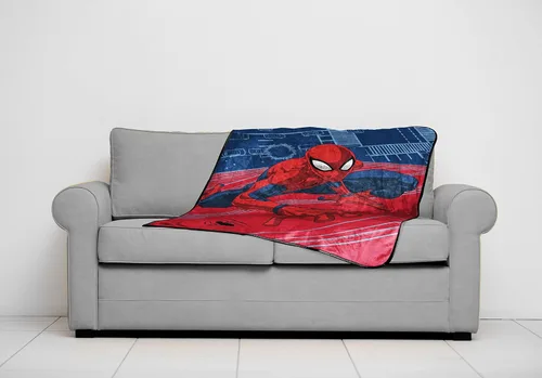 Miniatura 6 de Jay Franco Marvel Spiderman Wall Walk - Manta que mide 46 x 60 pulgadas, ropa de cama para niños, vellón súper suave resistente a la decoloración