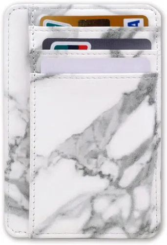 kandouren Billeteras delgadas y minimalistas de cuero RFID, cartera de bolsillo frontal, tarjetero de crédito para hombres y mujeres, clip para