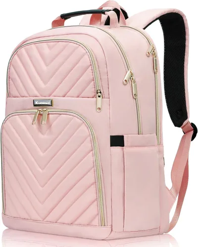 Miniatura 12 de Mochila de viaje para laptop, mochila escolar para adolescentes, niñas, niños, mochila universitaria acolchada grande de 15.6 pulgadas para mujeres